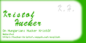 kristof hucker business card